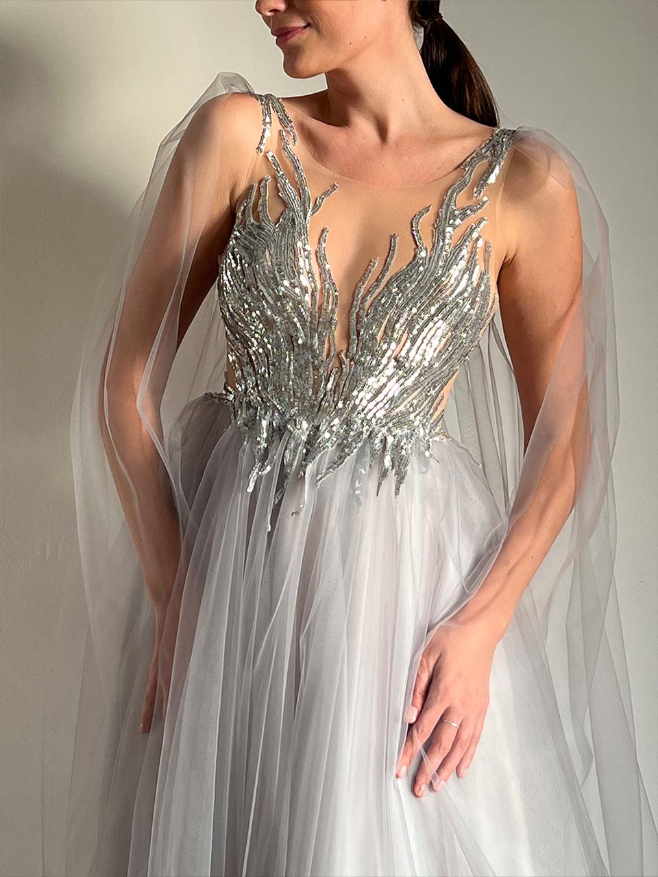 Sequin Wedding Dress, Fairy Wedding Dress, Ethereal Wedding Dress